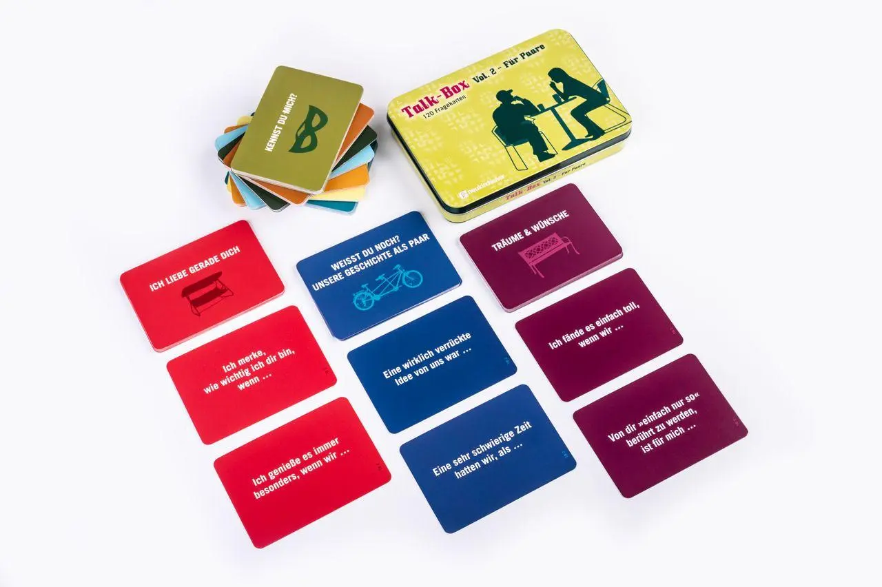 Bild: 9783761558096 | Talk-Box 2 - Für Paare | 120 Fragekarten in Metalldose | Box | 120 S.