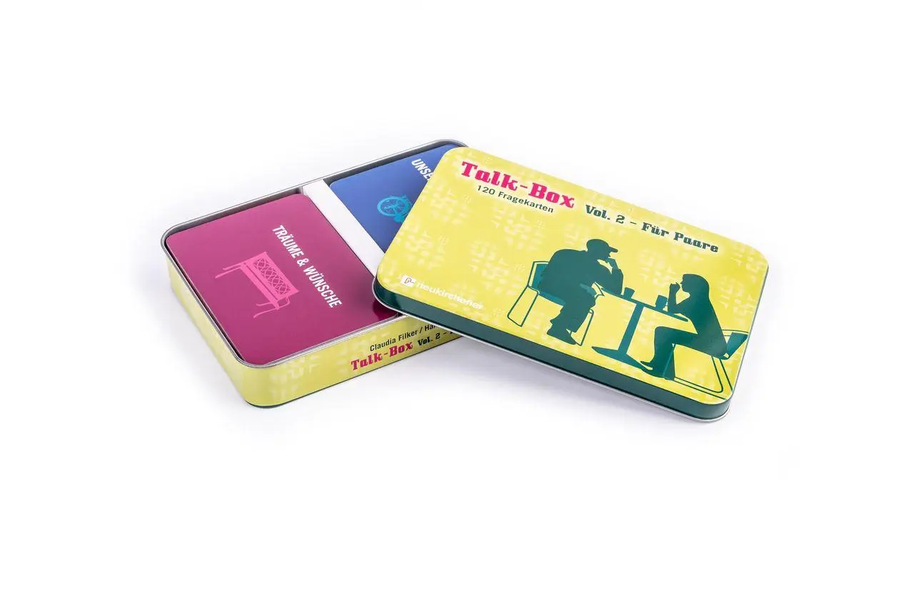 Bild: 9783761558096 | Talk-Box 2 - Für Paare | 120 Fragekarten in Metalldose | Box | 120 S.