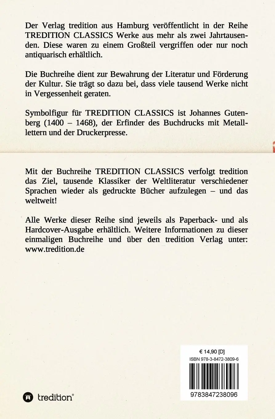 Rückseite: 9783847238096 | Die Beichte eines Thoren | August Strindberg | Taschenbuch | 268 S.