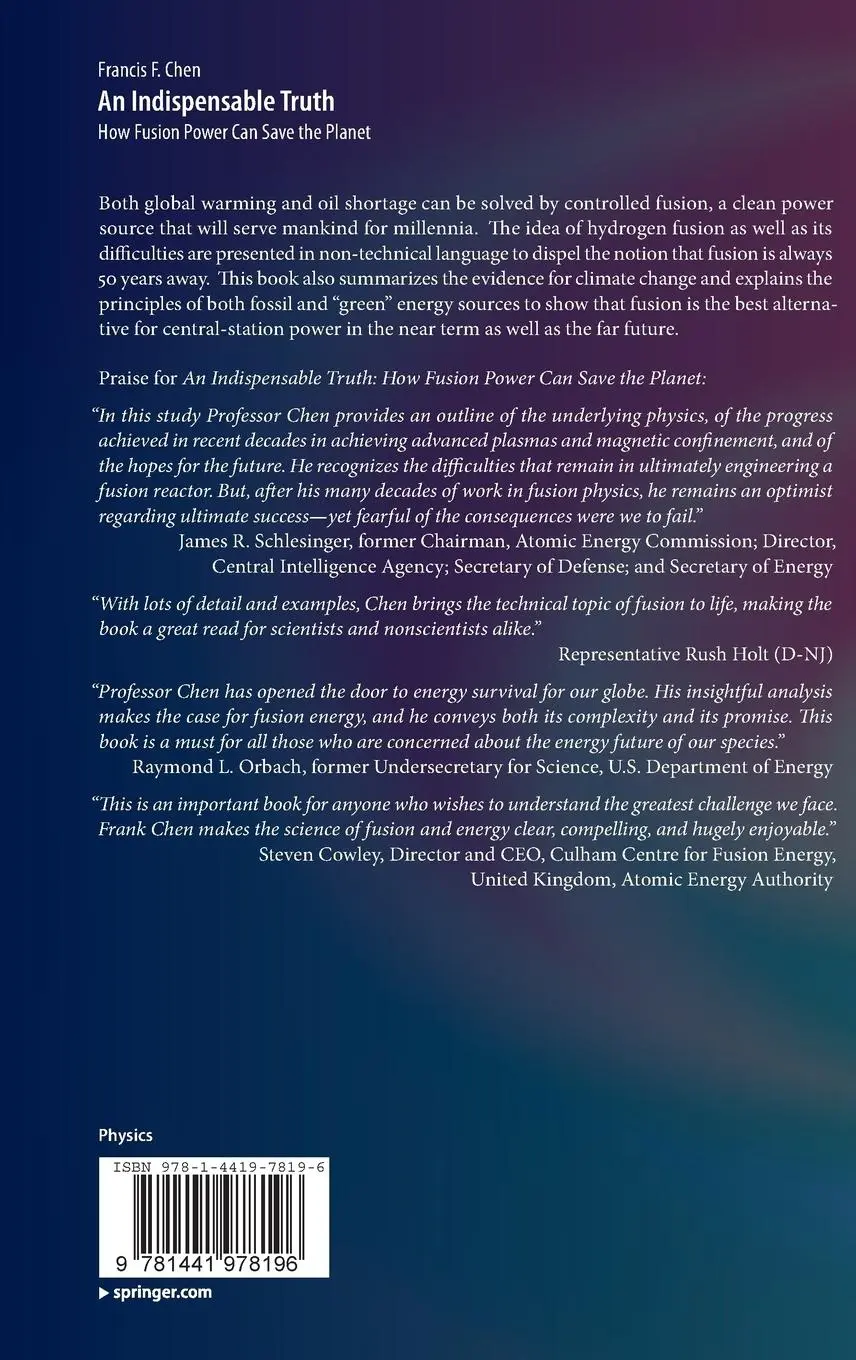 Rückseite: 9781441978196 | An Indispensable Truth | How Fusion Power Can Save the Planet | Chen
