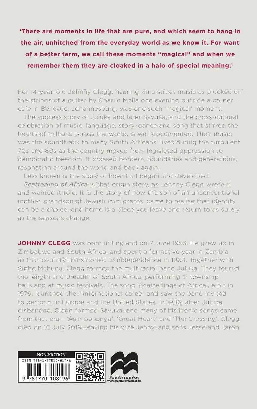 Rückseite: 9781770108196 | Scatterling of Africa | Johnny Clegg | Buch | Englisch | 2021