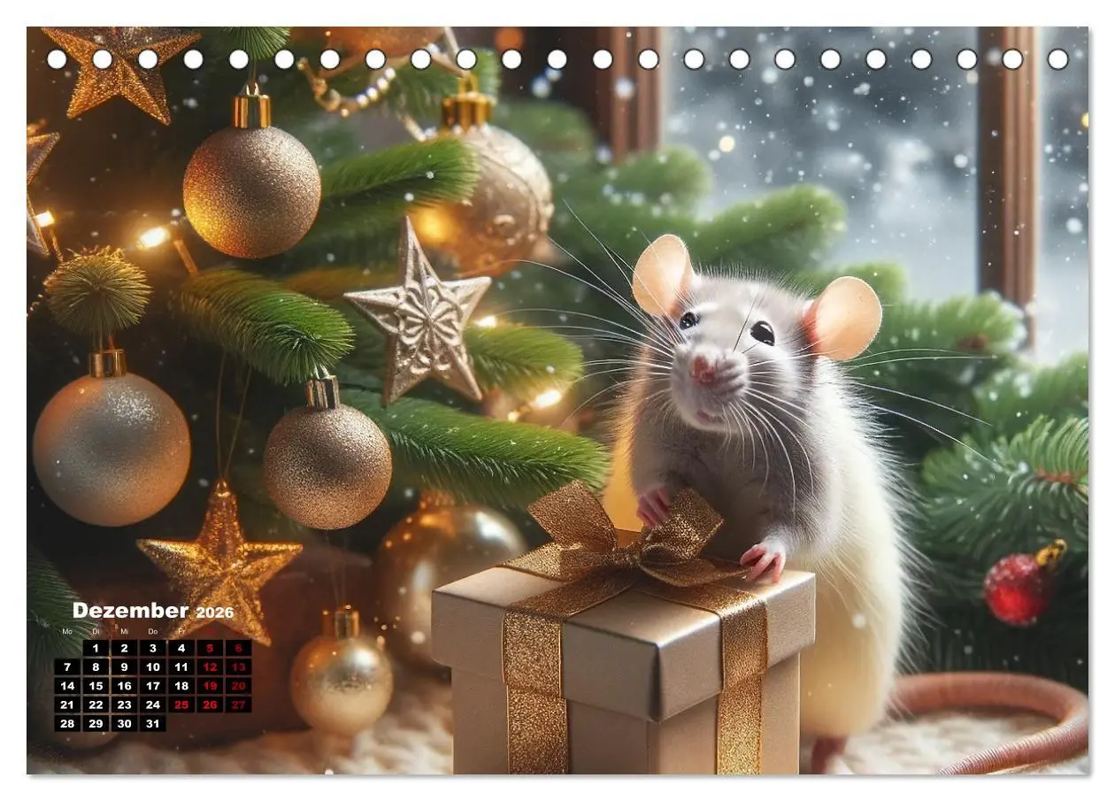 Bild: 9783457478196 | Lustige Ratten (Tischkalender 2026 DIN A5 quer), CALVENDO...