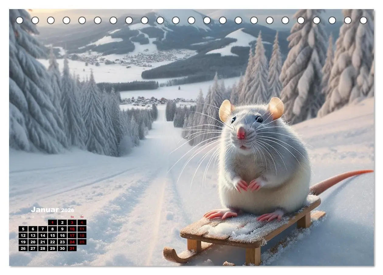 Bild: 9783457478196 | Lustige Ratten (Tischkalender 2026 DIN A5 quer), CALVENDO...
