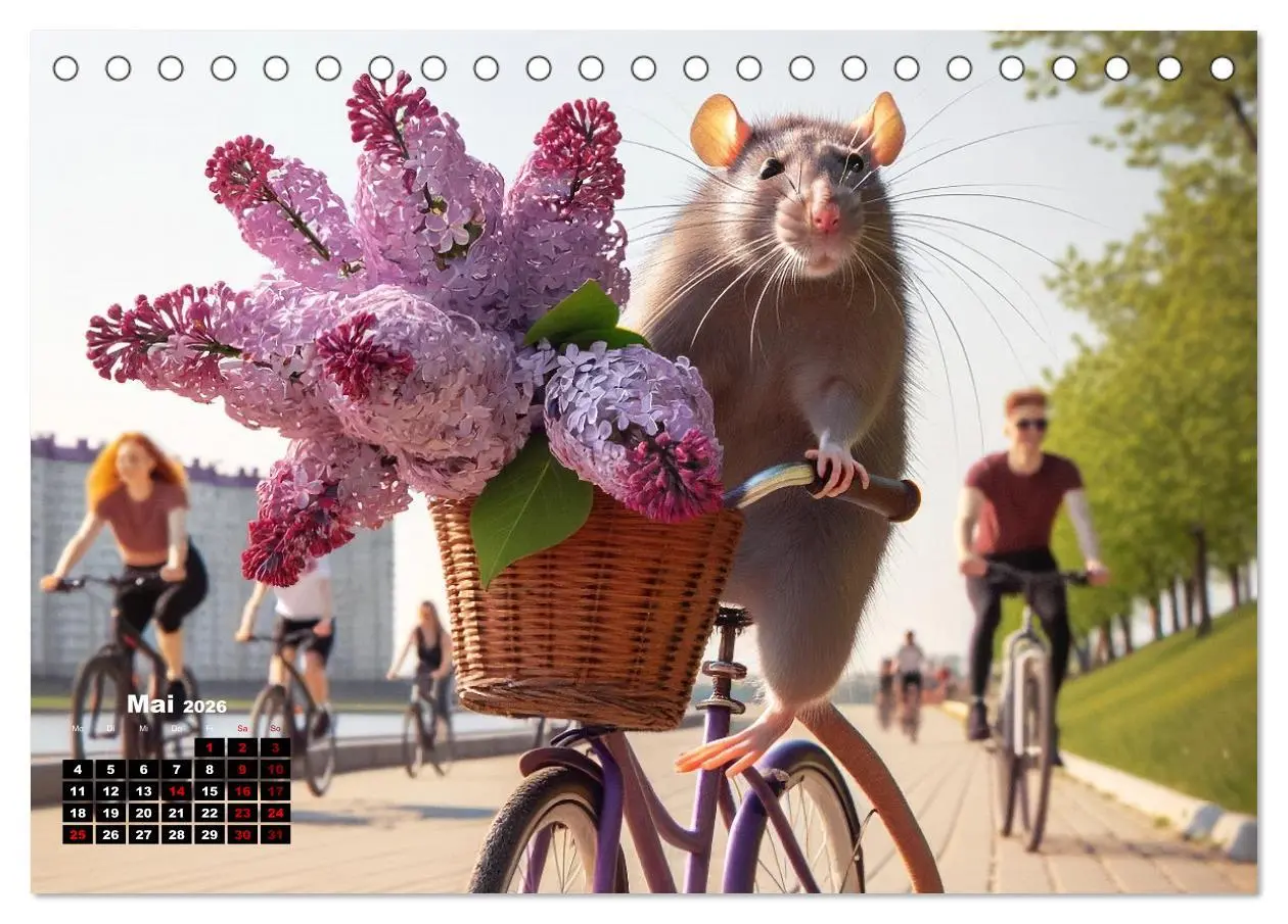 Bild: 9783457478196 | Lustige Ratten (Tischkalender 2026 DIN A5 quer), CALVENDO...