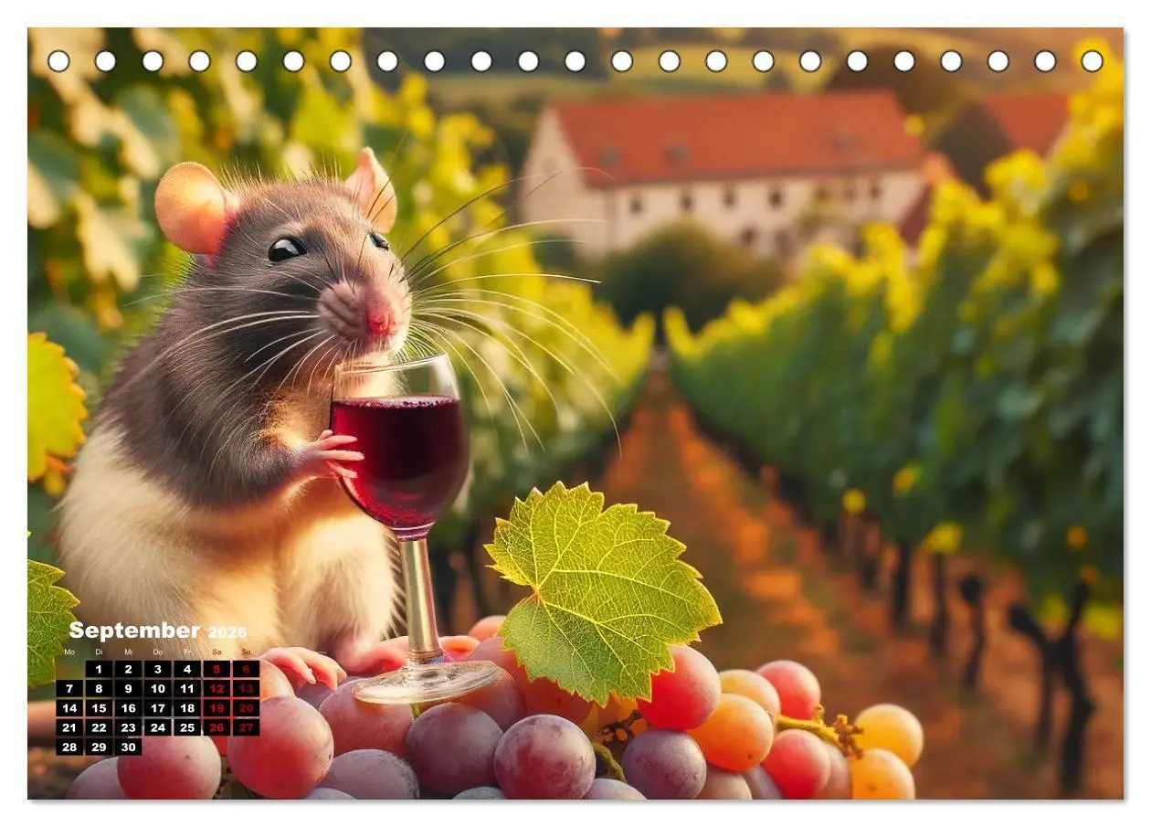 Bild: 9783457478196 | Lustige Ratten (Tischkalender 2026 DIN A5 quer), CALVENDO...