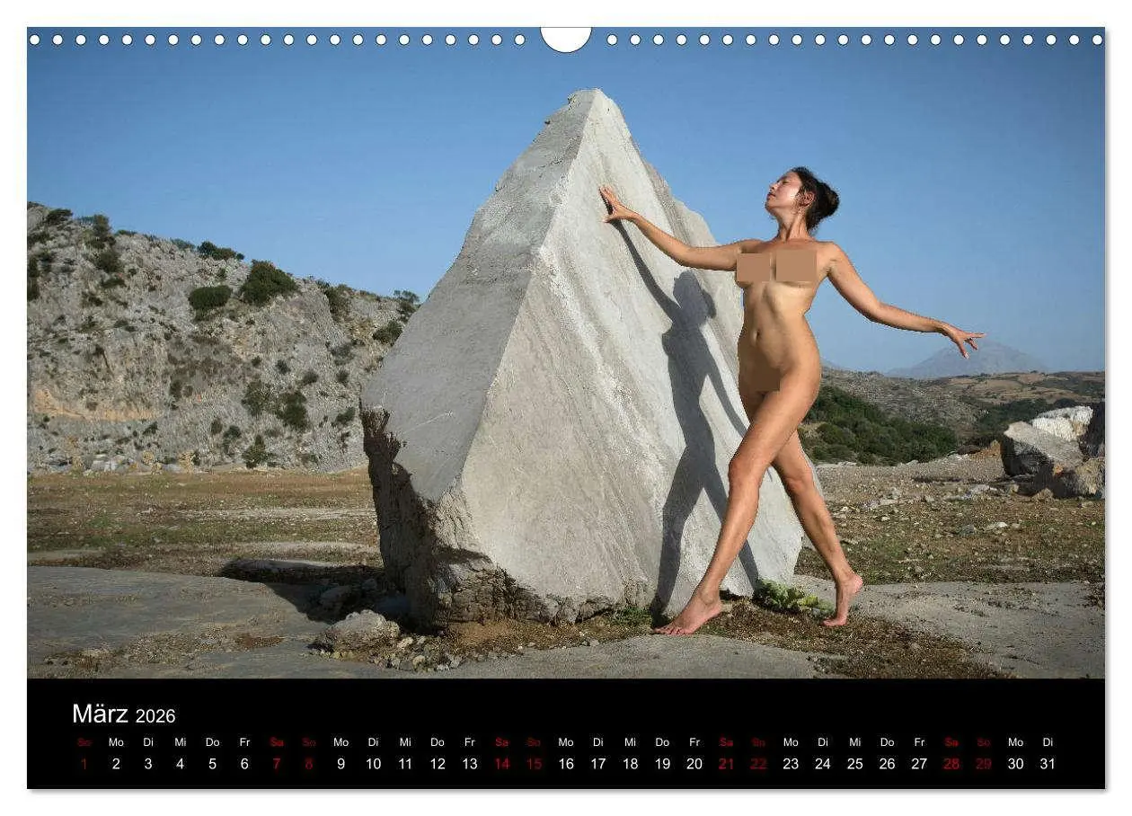 Bild: 9783457618196 | Aktfotografie auf Felsen (Wandkalender 2026 DIN A3 quer), CALVENDO...
