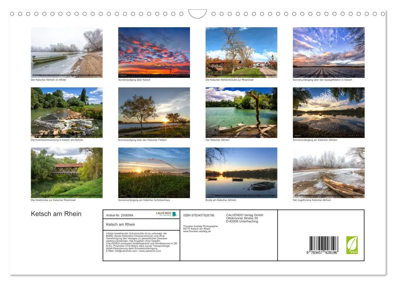 Bild: 9783457928196 | Ketsch am Rhein (Wandkalender 2026 DIN A3 quer), CALVENDO...