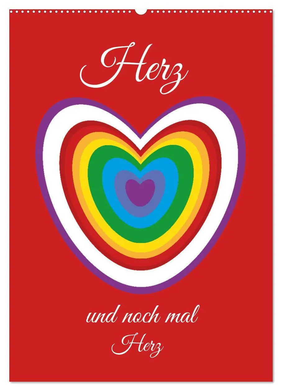 Cover: 9783516328196 | Herz und noch mal Herz (Wandkalender 2026 DIN A2 hoch), CALVENDO...