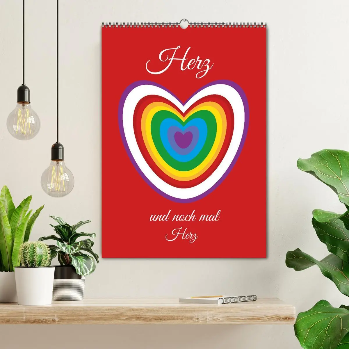 Bild: 9783516328196 | Herz und noch mal Herz (Wandkalender 2026 DIN A2 hoch), CALVENDO...