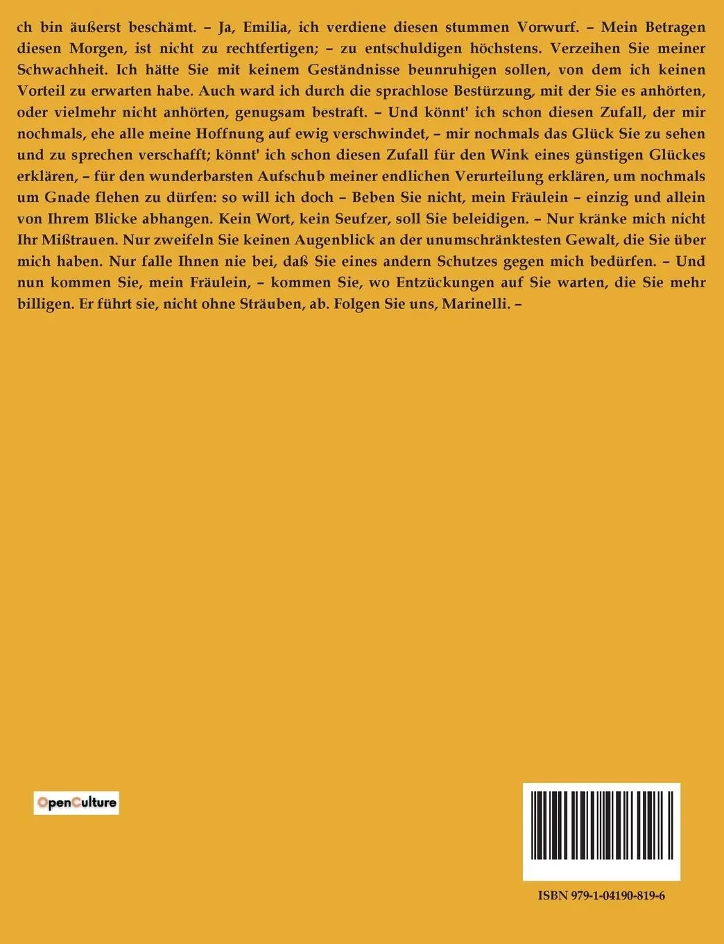 Rückseite: 9791041908196 | Emilia Galotti | Gotthold Ephraim Lessing | Taschenbuch | 88 S. | 2023