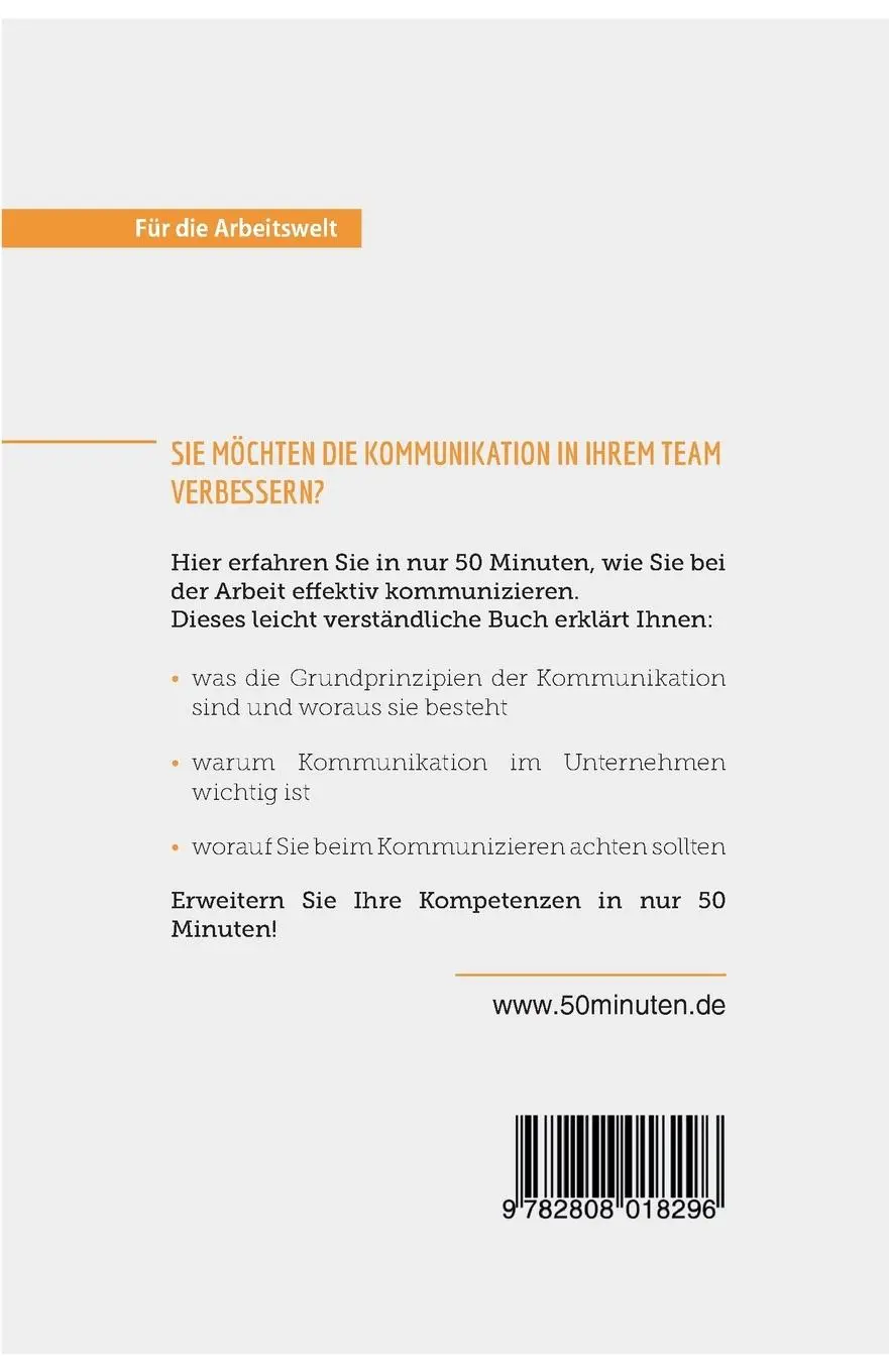 Rückseite: 9782808018296 | Kommunikation im Unternehmen | Virginie de Lutis | Taschenbuch | 58 S.