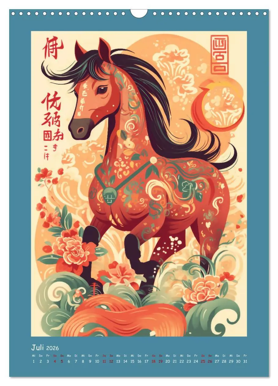 Bild: 9783516318296 | Chinesischer Tierkreis (Wandkalender 2026 DIN A3 hoch), CALVENDO...