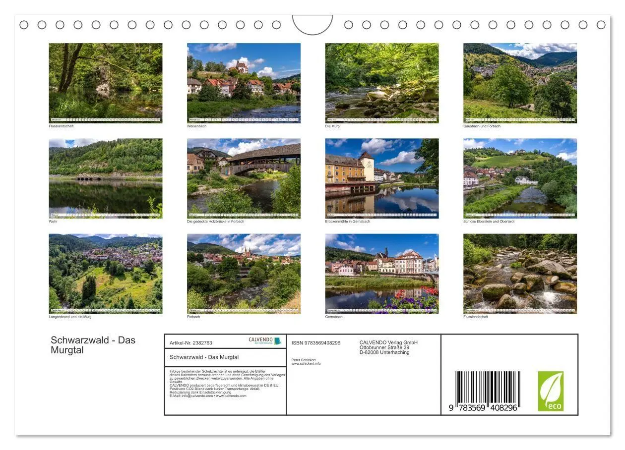 Bild: 9783569408296 | Schwarzwald - Das Murgtal (Wandkalender 2027 DIN A4 quer), CALVENDO...