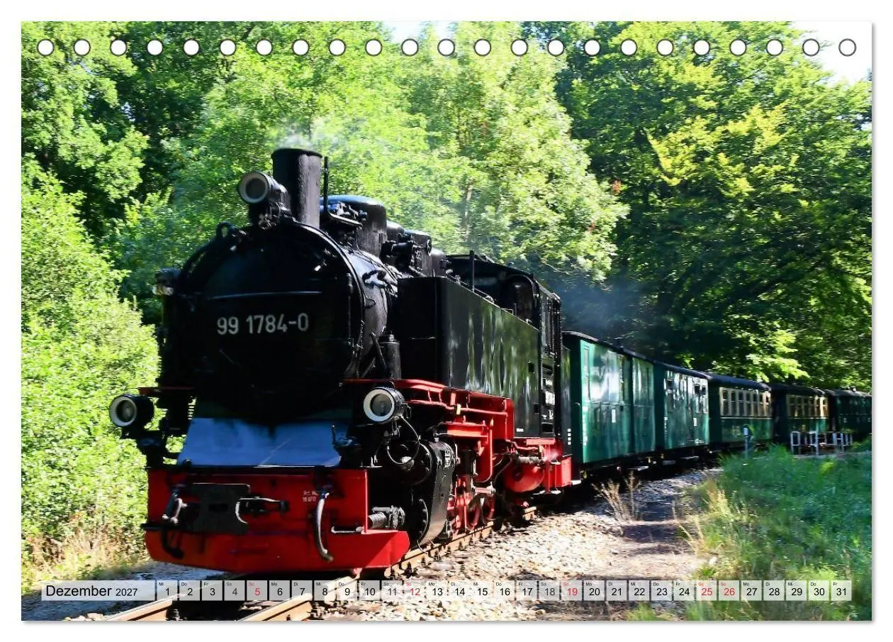 Bild: 9783569718296 | Mit Dampf über die Insel Rügen (Tischkalender 2027 DIN A5 quer),...