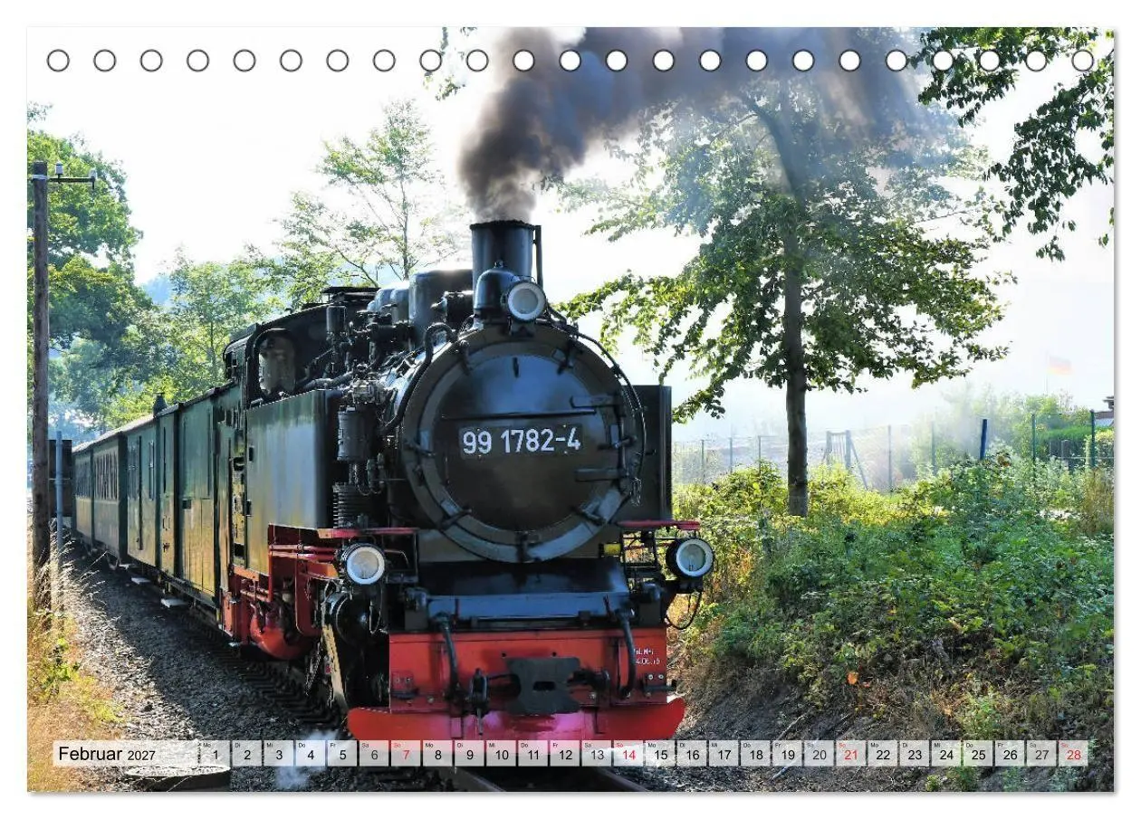 Bild: 9783569718296 | Mit Dampf über die Insel Rügen (Tischkalender 2027 DIN A5 quer),...