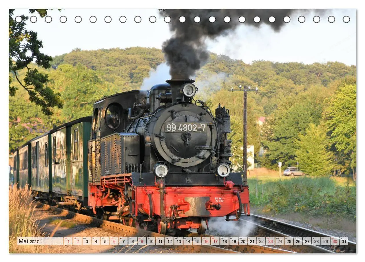Bild: 9783569718296 | Mit Dampf über die Insel Rügen (Tischkalender 2027 DIN A5 quer),...