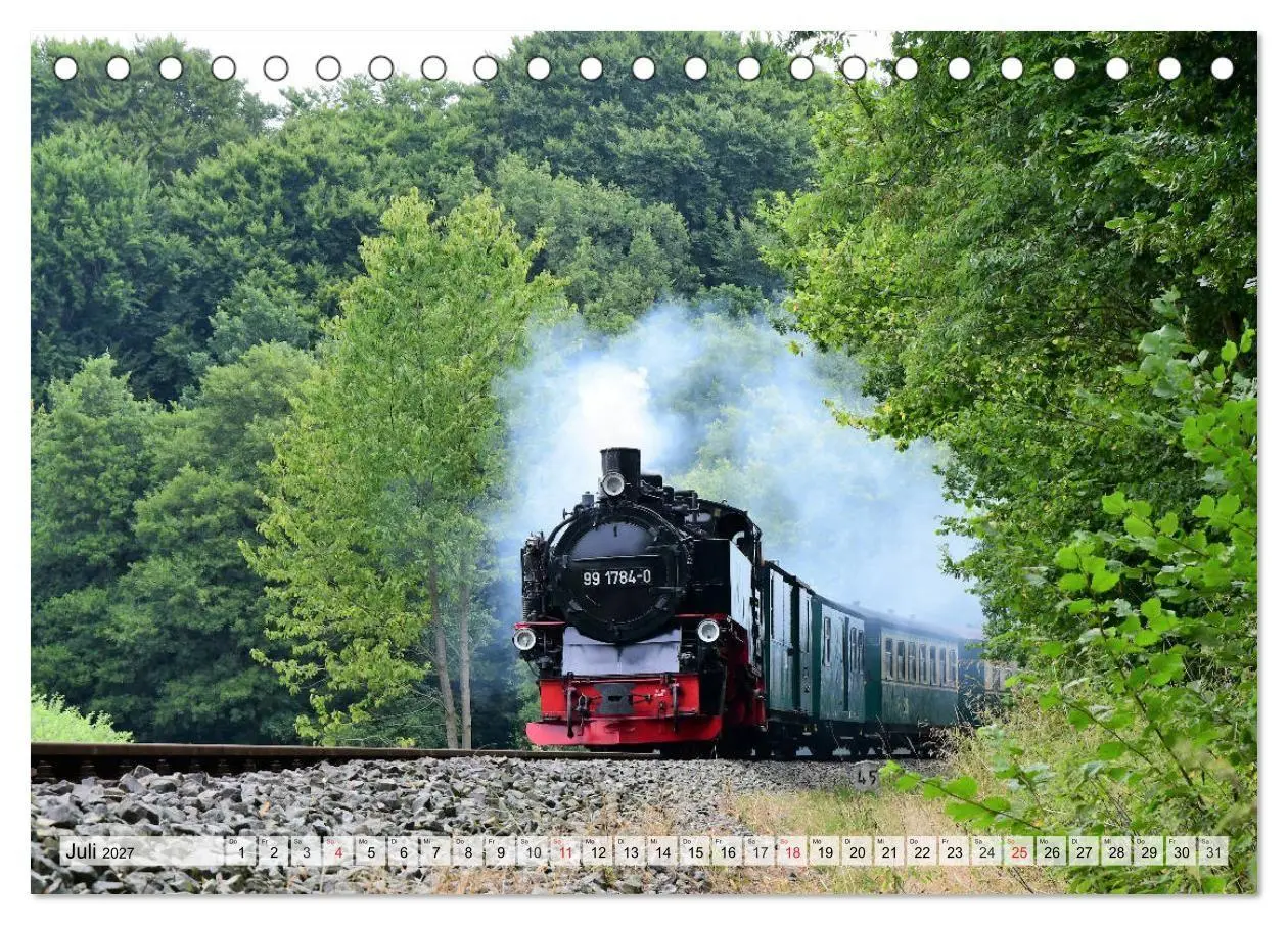 Bild: 9783569718296 | Mit Dampf über die Insel Rügen (Tischkalender 2027 DIN A5 quer),...