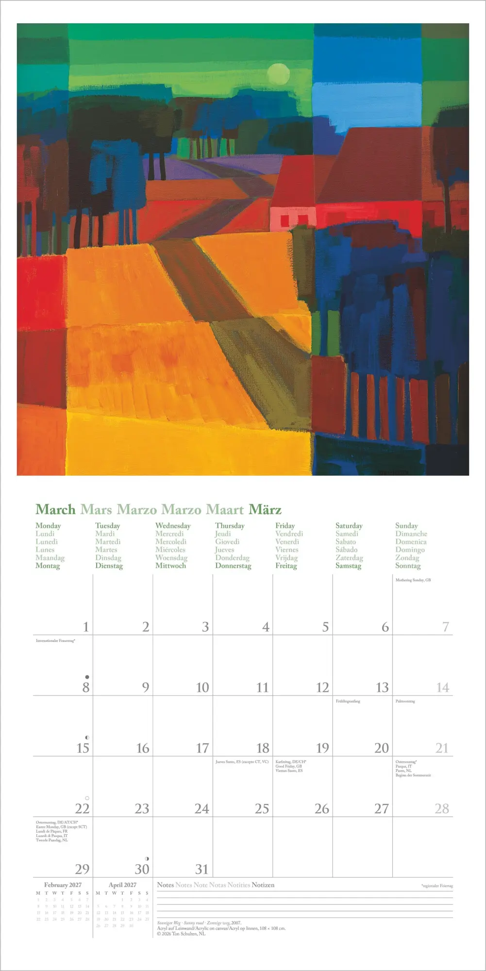 Bild: 4069095018396 | Ton Schulten 2027 | Neumann Verlage GmbH &amp; Co KG | Kalender | 14 S.
