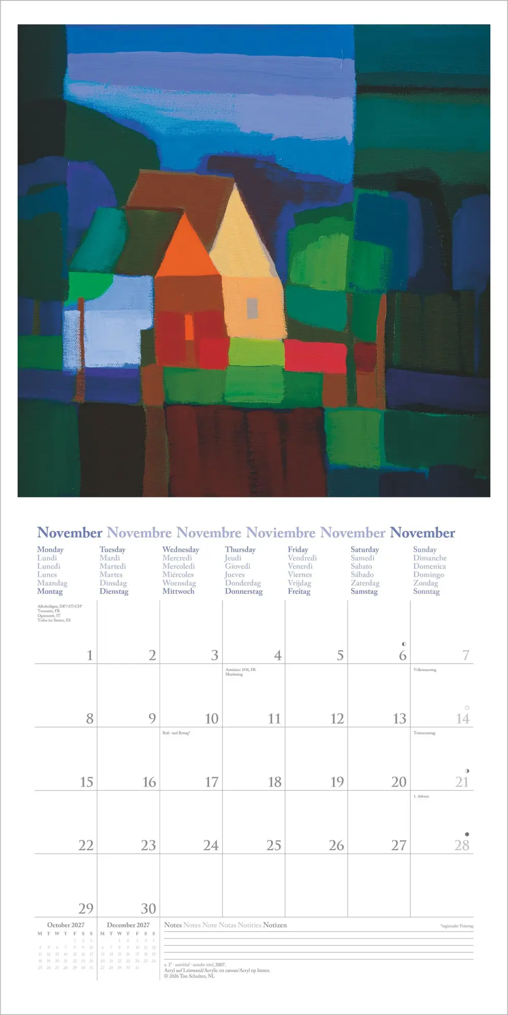 Bild: 4069095018396 | Ton Schulten 2027 | Neumann Verlage GmbH &amp; Co KG | Kalender | 14 S.