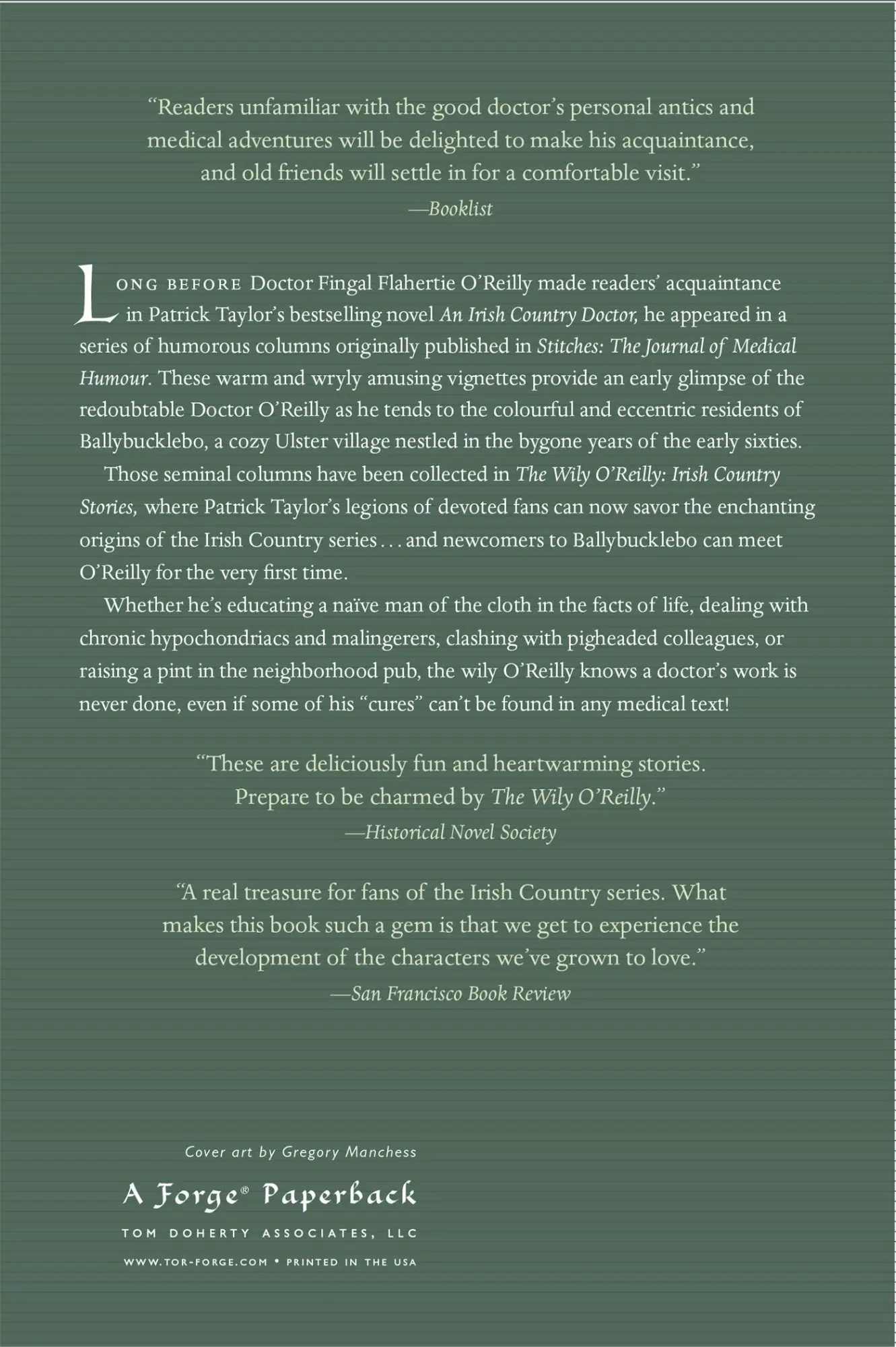 Rückseite: 9780765338396 | Wily O'Reilly | Irish Country Stories | Patrick Taylor | Taschenbuch