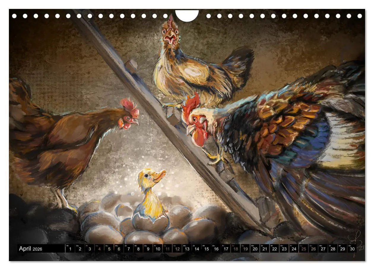 Bild: 9783457458396 | Tierfreunde (Wandkalender 2026 DIN A4 quer), CALVENDO Monatskalender