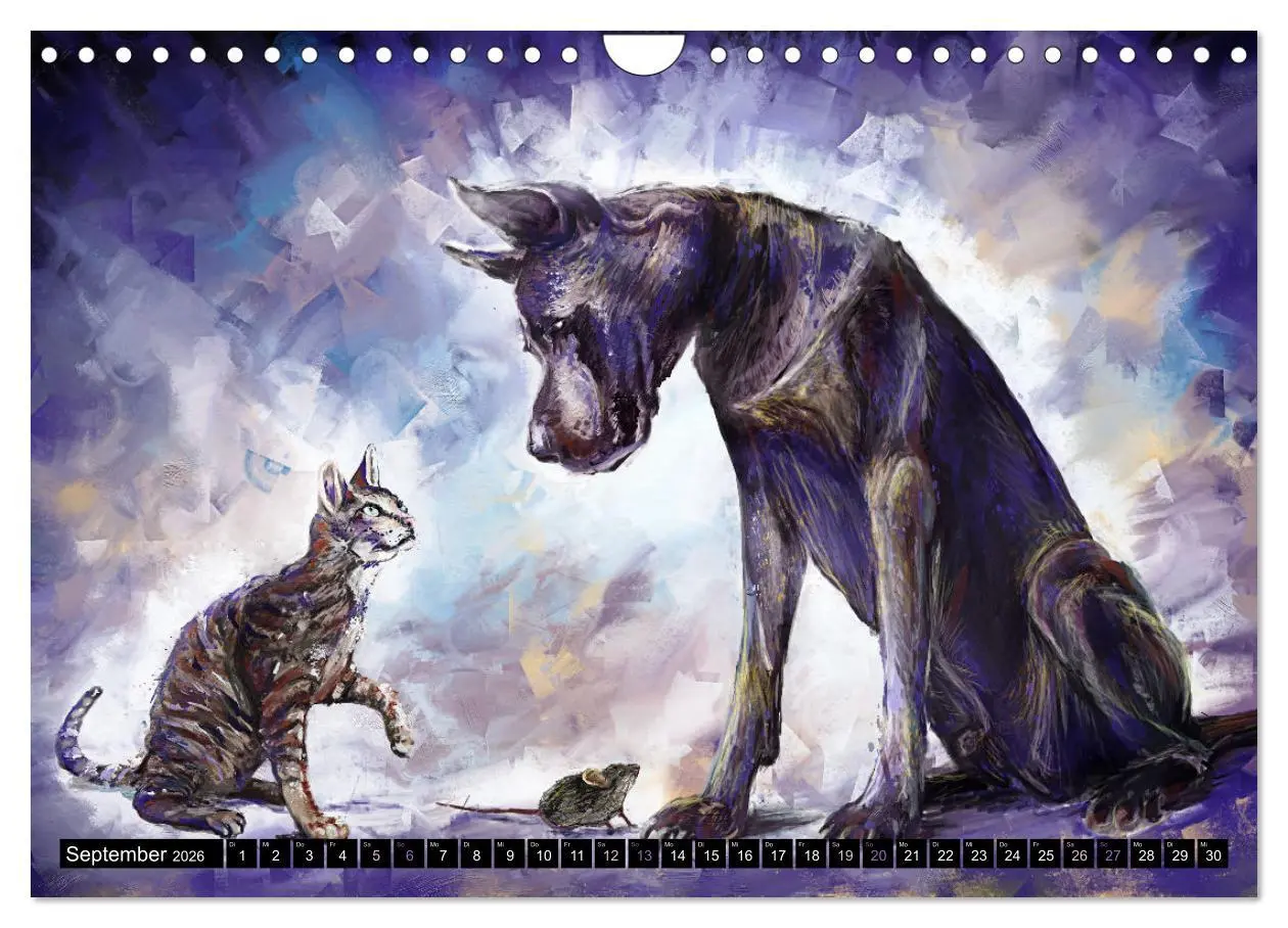 Bild: 9783457458396 | Tierfreunde (Wandkalender 2026 DIN A4 quer), CALVENDO Monatskalender