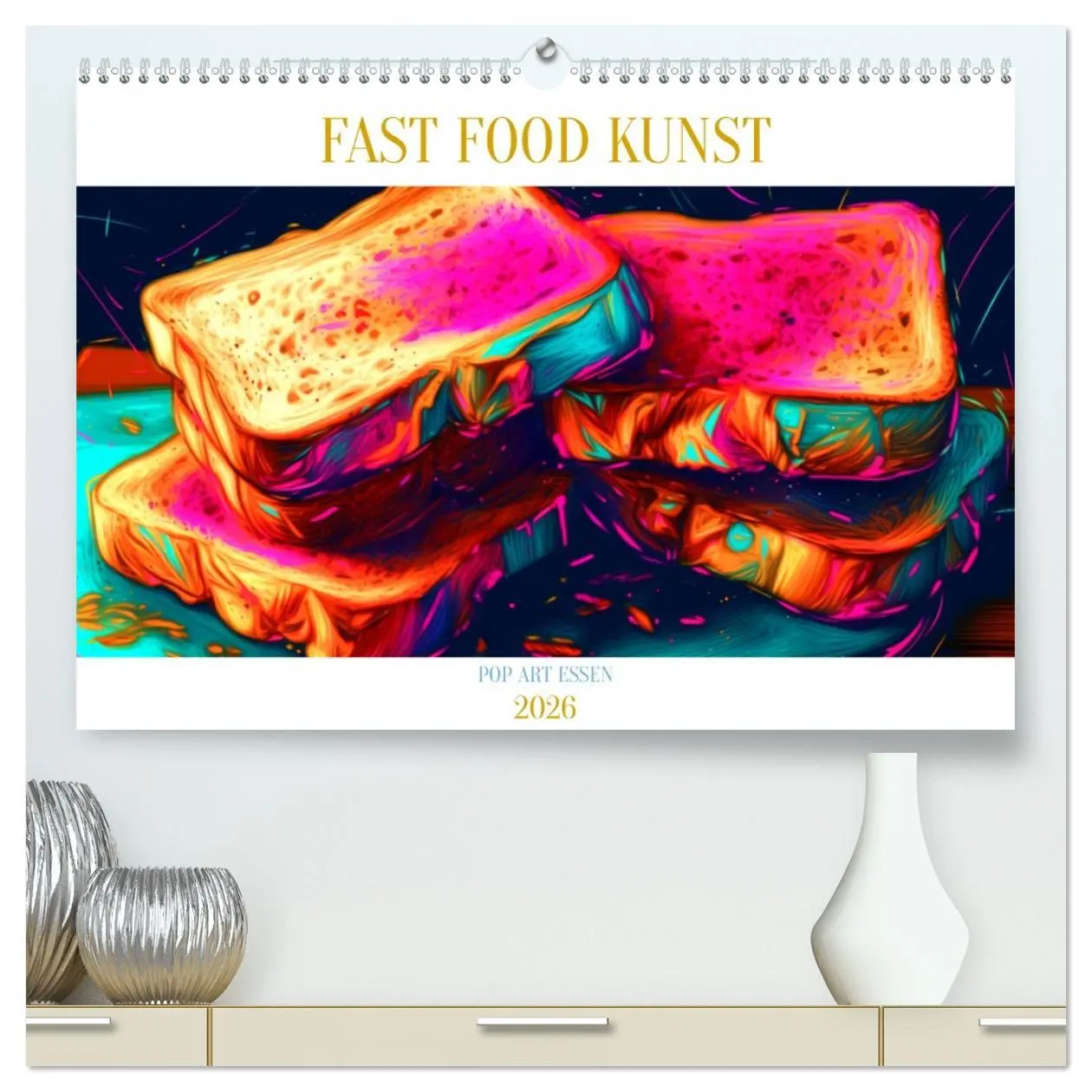 Cover: 9783457528396 | FAST FOOD KUNST (hochwertiger Premium Wandkalender 2026 DIN A2...
