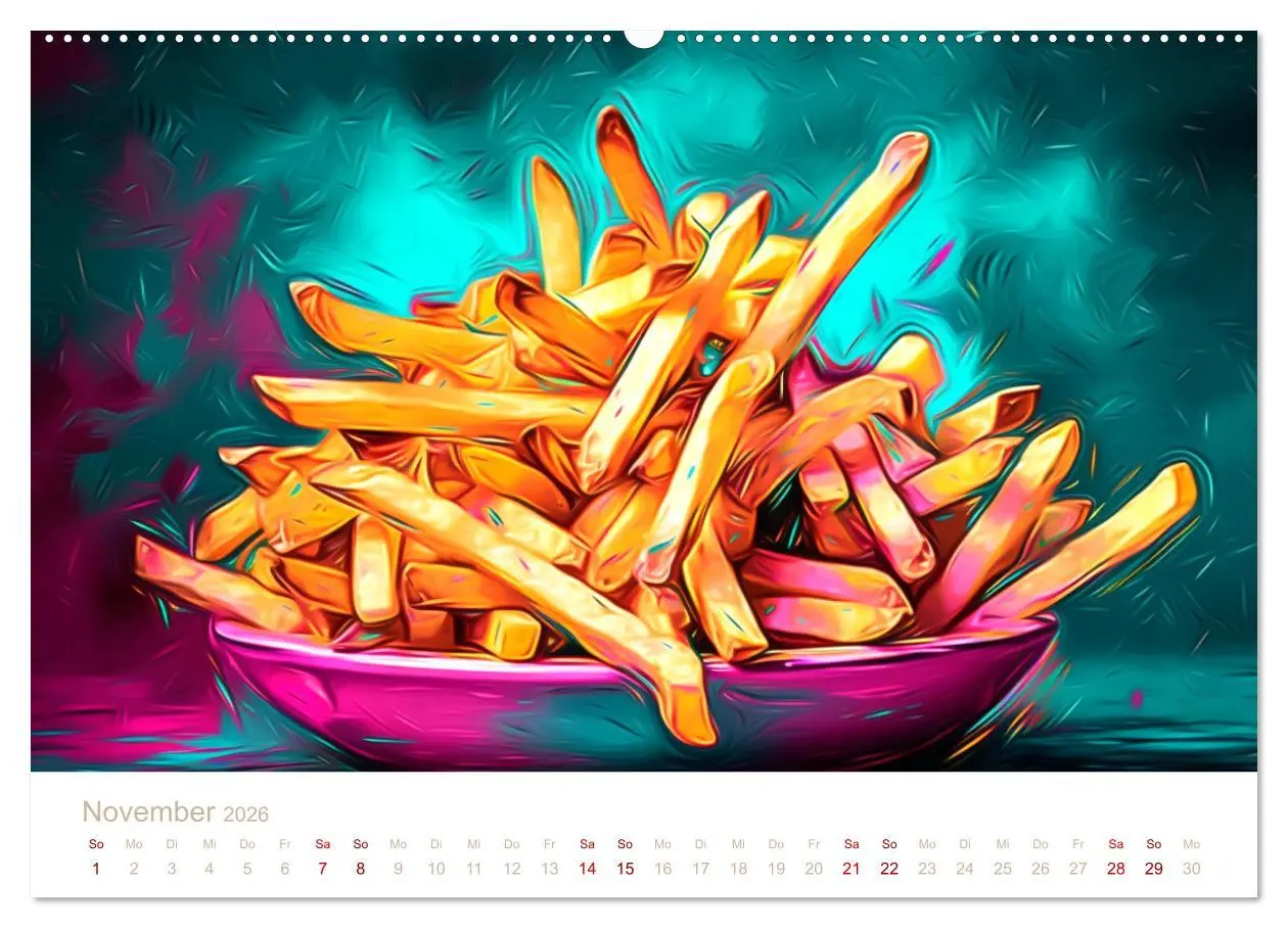 Bild: 9783457528396 | FAST FOOD KUNST (hochwertiger Premium Wandkalender 2026 DIN A2...
