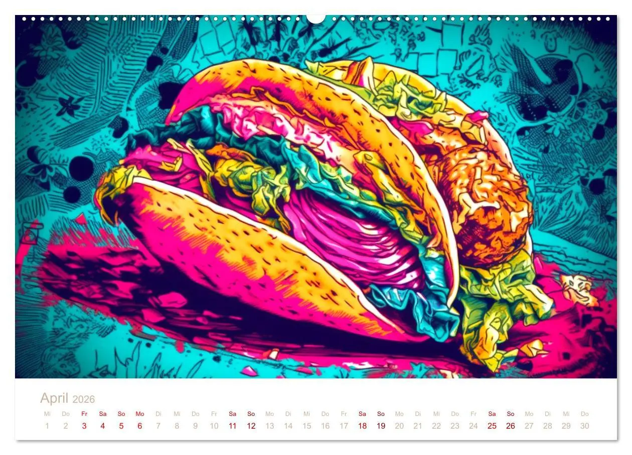 Bild: 9783457528396 | FAST FOOD KUNST (hochwertiger Premium Wandkalender 2026 DIN A2...