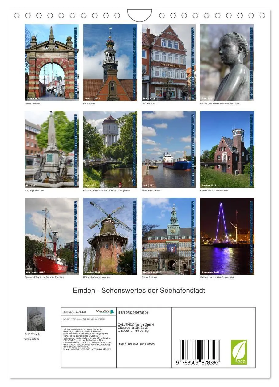 Bild: 9783569878396 | Emden - Sehenswertes der Seehafenstadt (Wandkalender 2027 DIN A4...