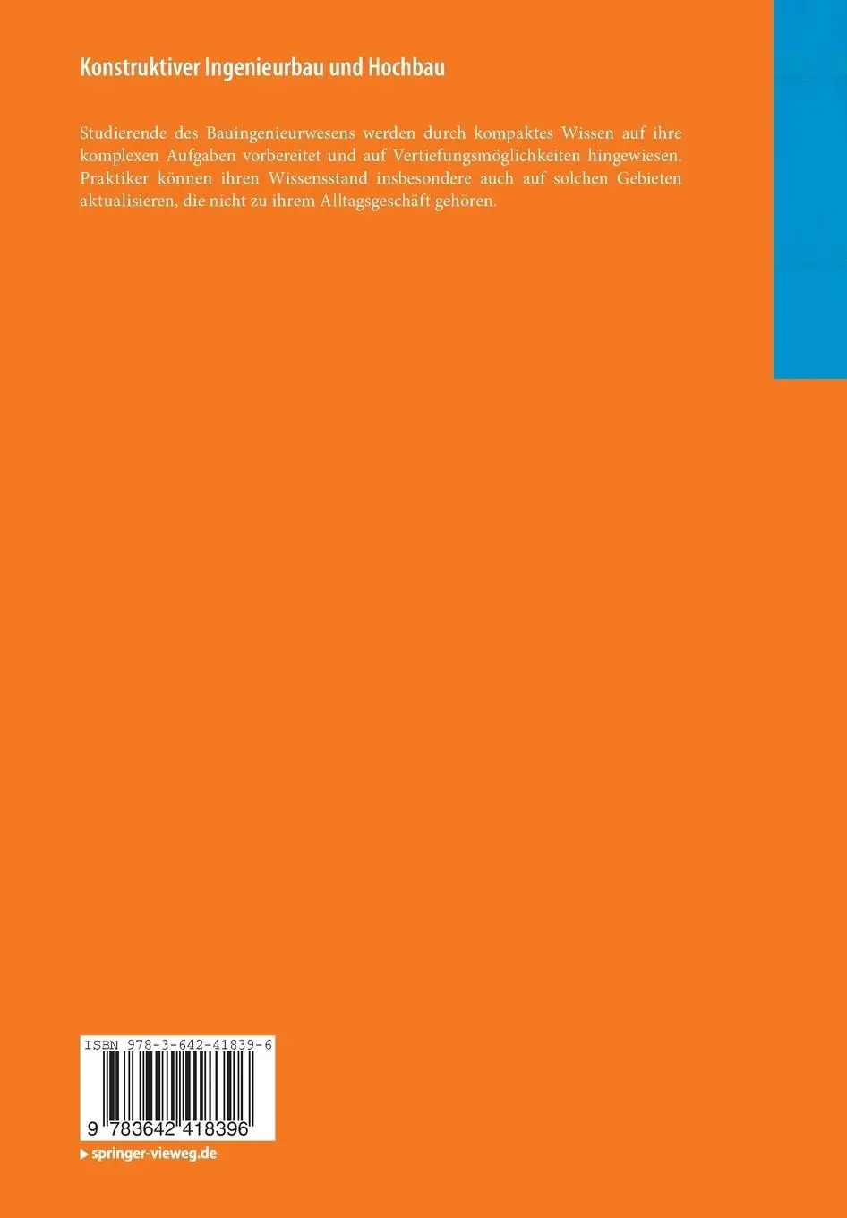 Rückseite: 9783642418396 | Konstruktiver Ingenieurbau und Hochbau | Konrad Zilch (u. a.) | Buch