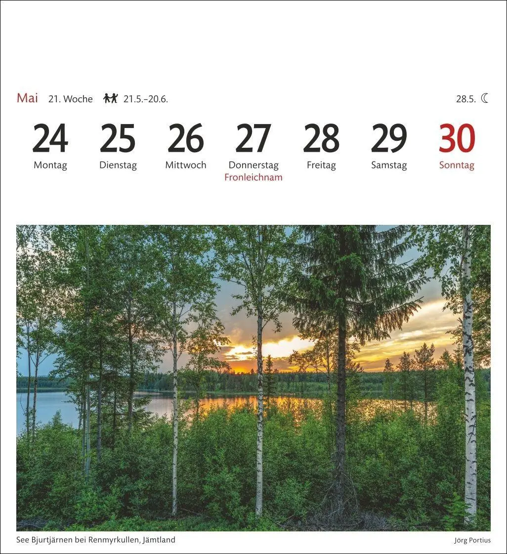 Bild: 9783840038396 | Schweden Sehnsuchtskalender 2027 - Wochenkalender mit 53 Postkarten