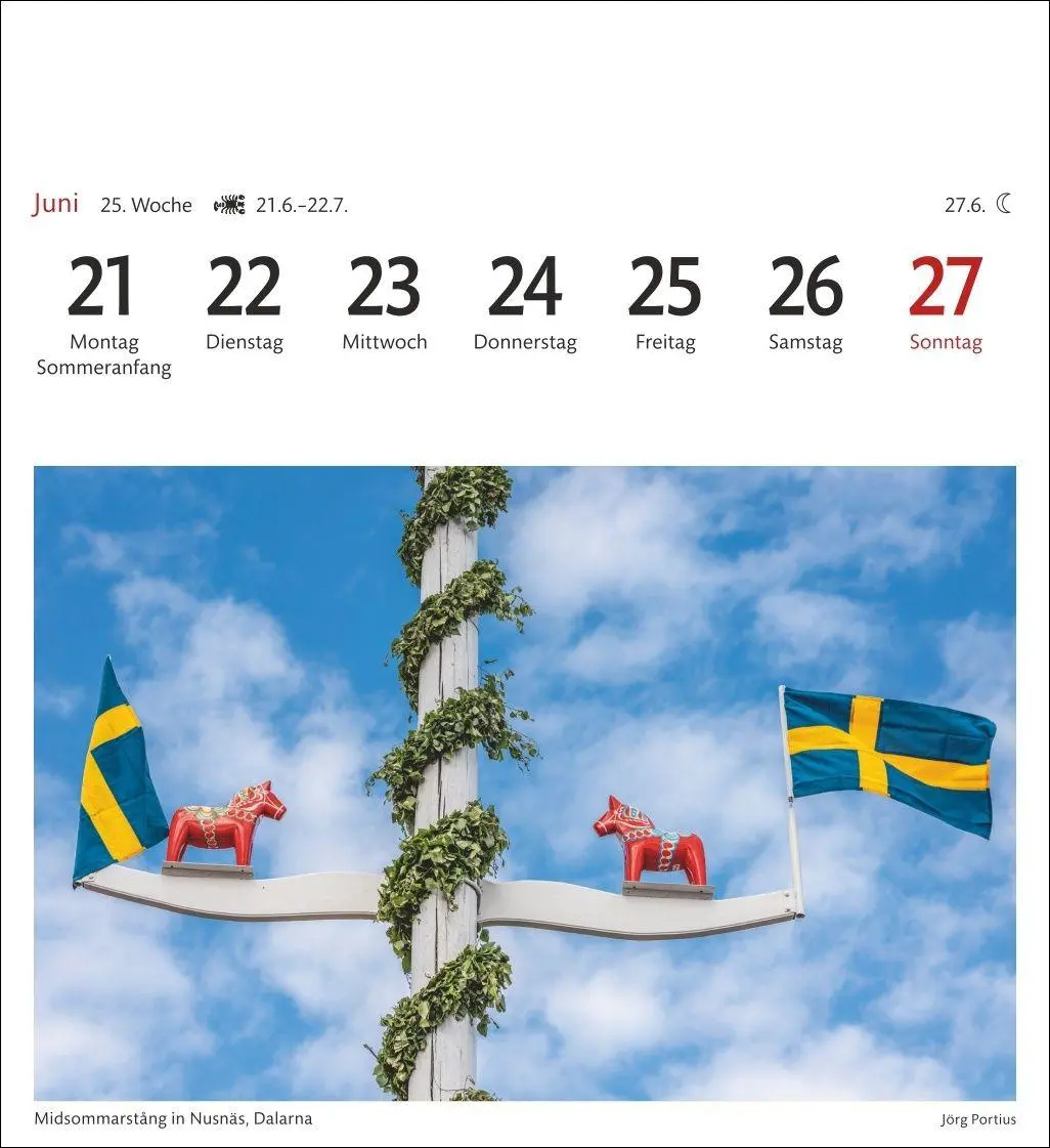 Bild: 9783840038396 | Schweden Sehnsuchtskalender 2027 - Wochenkalender mit 53 Postkarten