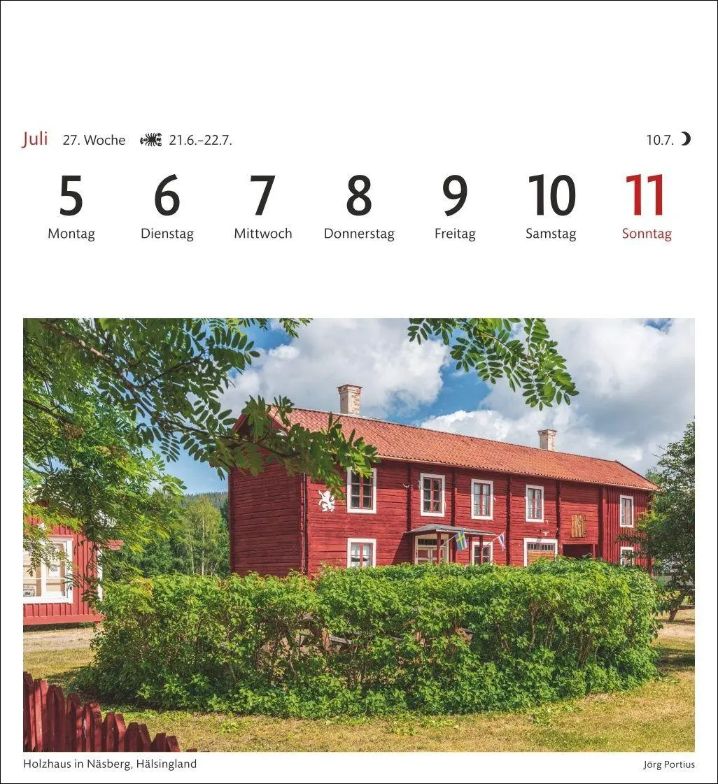 Bild: 9783840038396 | Schweden Sehnsuchtskalender 2027 - Wochenkalender mit 53 Postkarten
