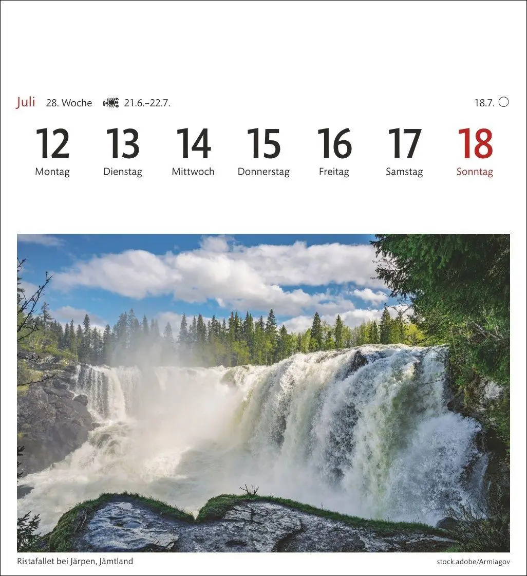 Bild: 9783840038396 | Schweden Sehnsuchtskalender 2027 - Wochenkalender mit 53 Postkarten