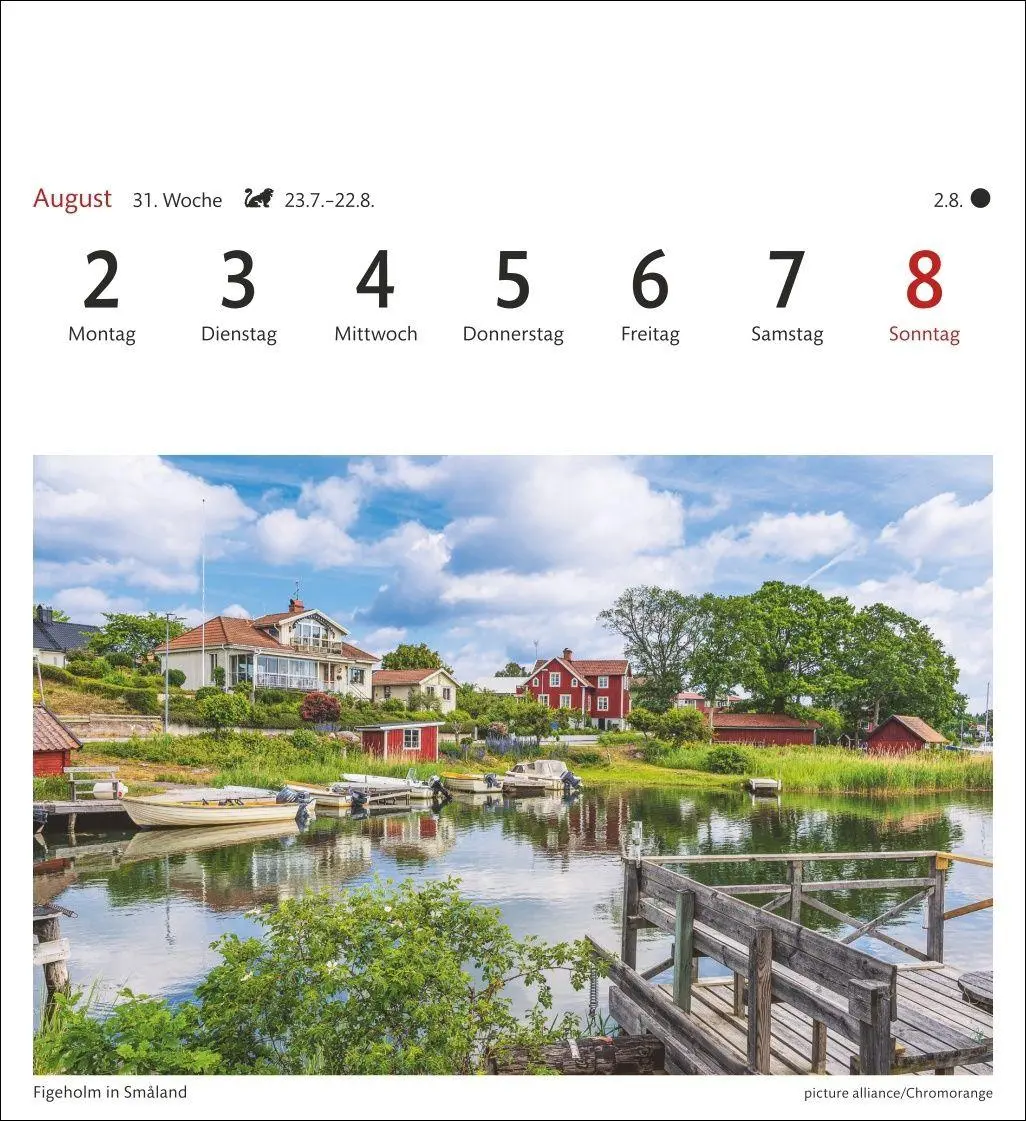 Bild: 9783840038396 | Schweden Sehnsuchtskalender 2027 - Wochenkalender mit 53 Postkarten