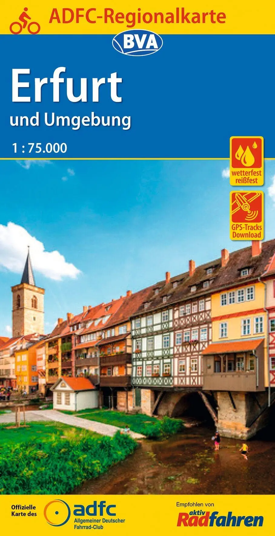 Cover: 9783870738396 | ADFC-Regionalkarte Erfurt und Umgebung, 1:75.000 | (Land-)Karte | 2018