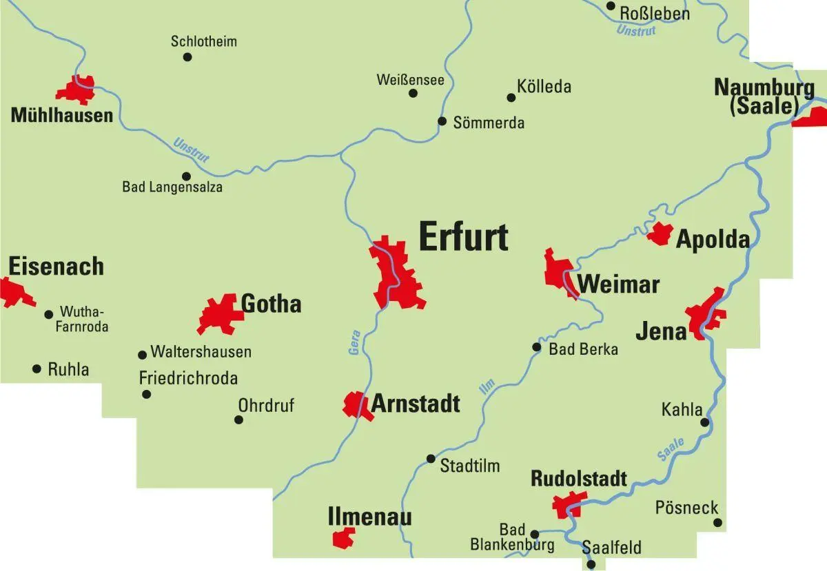 Bild: 9783870738396 | ADFC-Regionalkarte Erfurt und Umgebung, 1:75.000 | (Land-)Karte | 2018