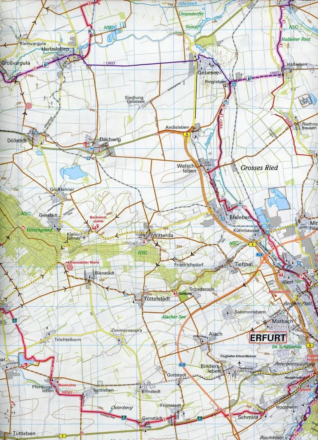 Bild: 9783870738396 | ADFC-Regionalkarte Erfurt und Umgebung, 1:75.000 | (Land-)Karte | 2018