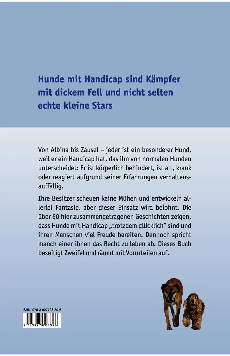 Rückseite: 9783927708396 | Anders - aber trotzdem glücklich | Hunde mit Handicap | Anke Dalder