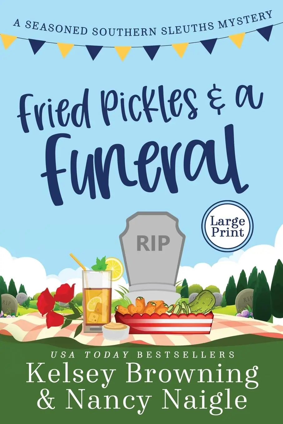 Cover: 9781944898496 | Fried Pickles and a Funeral | A Humorous and Heartwarming Cozy Mystery