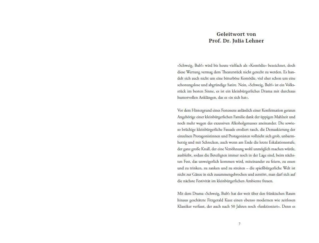 Bild: 9783747208496 | Schweig, Bub! | Jubiläumsausgabe 50 Jahre | Fitzgerald Kusz | Buch