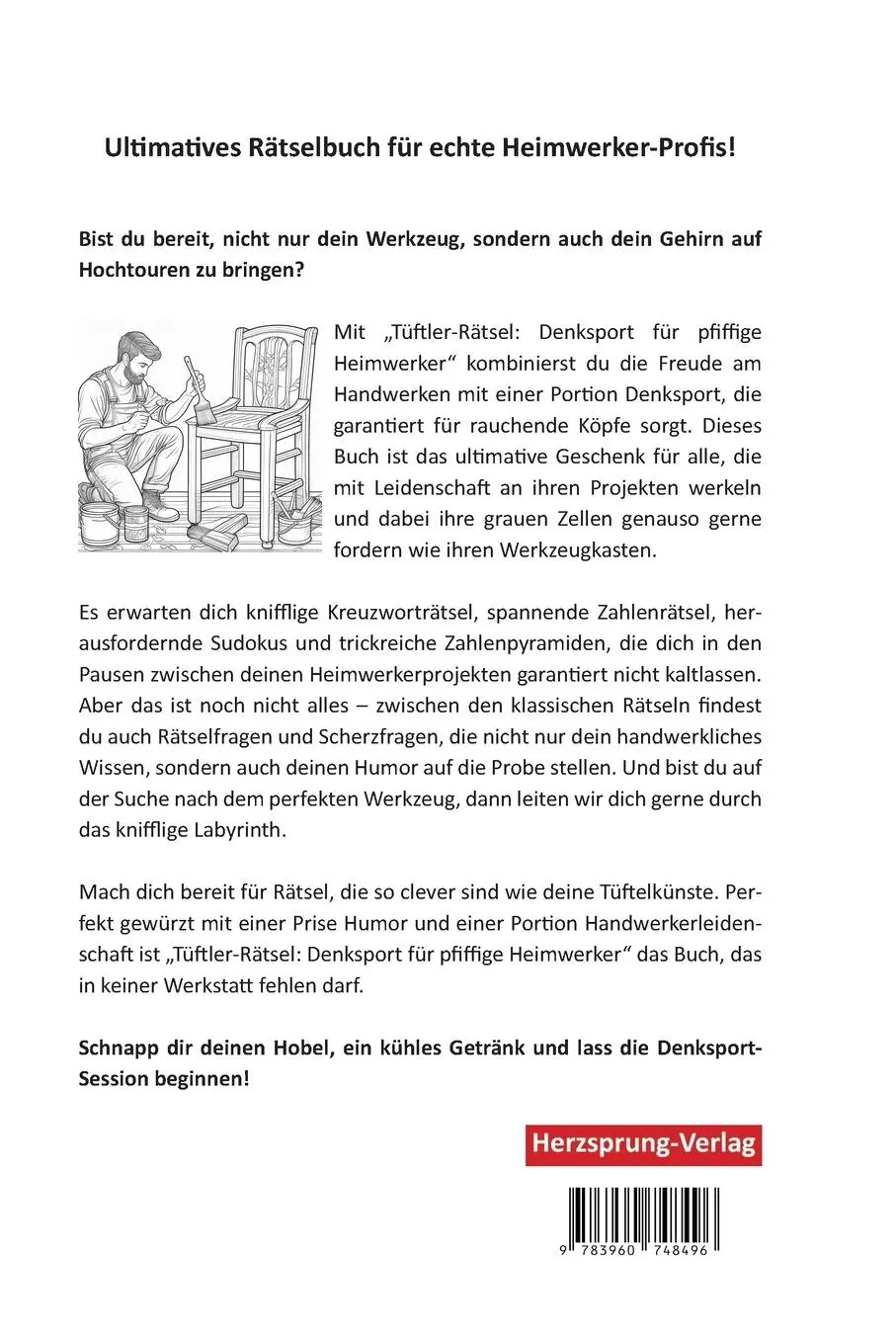 Rückseite: 9783960748496 | Tüftler-Rätsel: Denksport für pfiffige Heimwerker - Ultimatives...