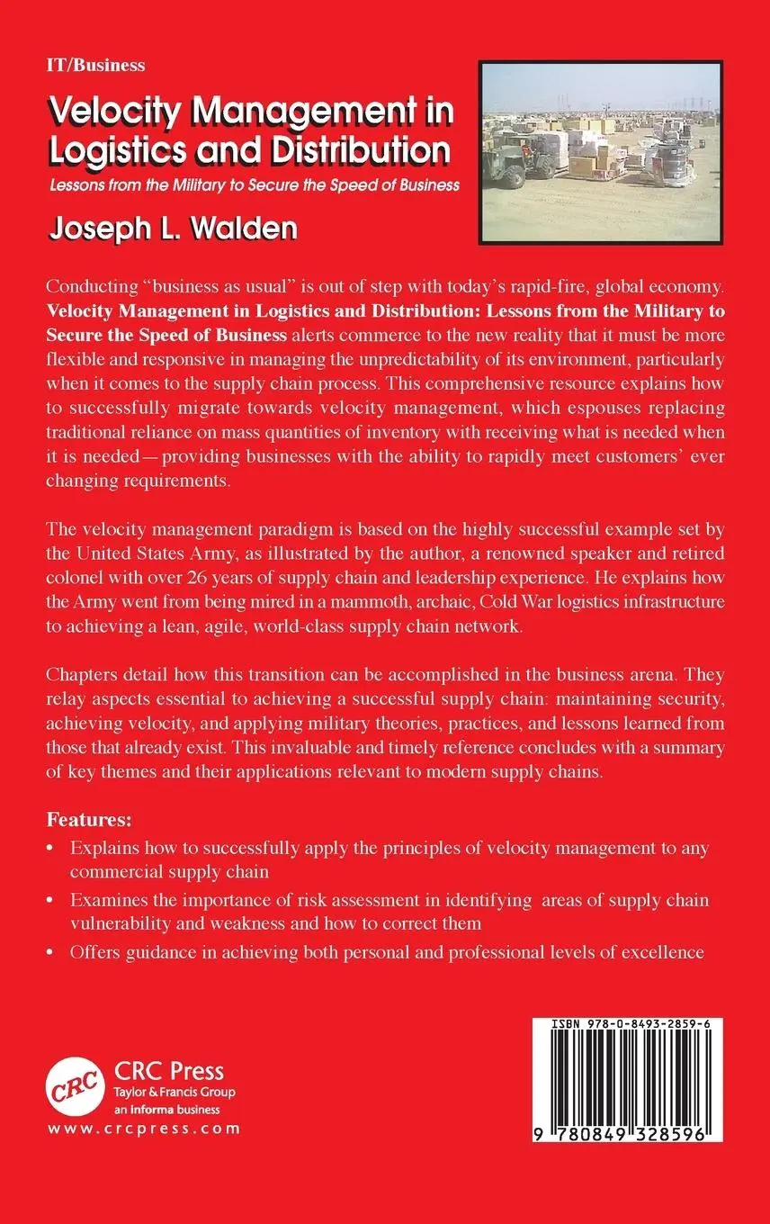 Rückseite: 9780849328596 | Velocity Management in Logistics and Distribution | Joseph L Walden