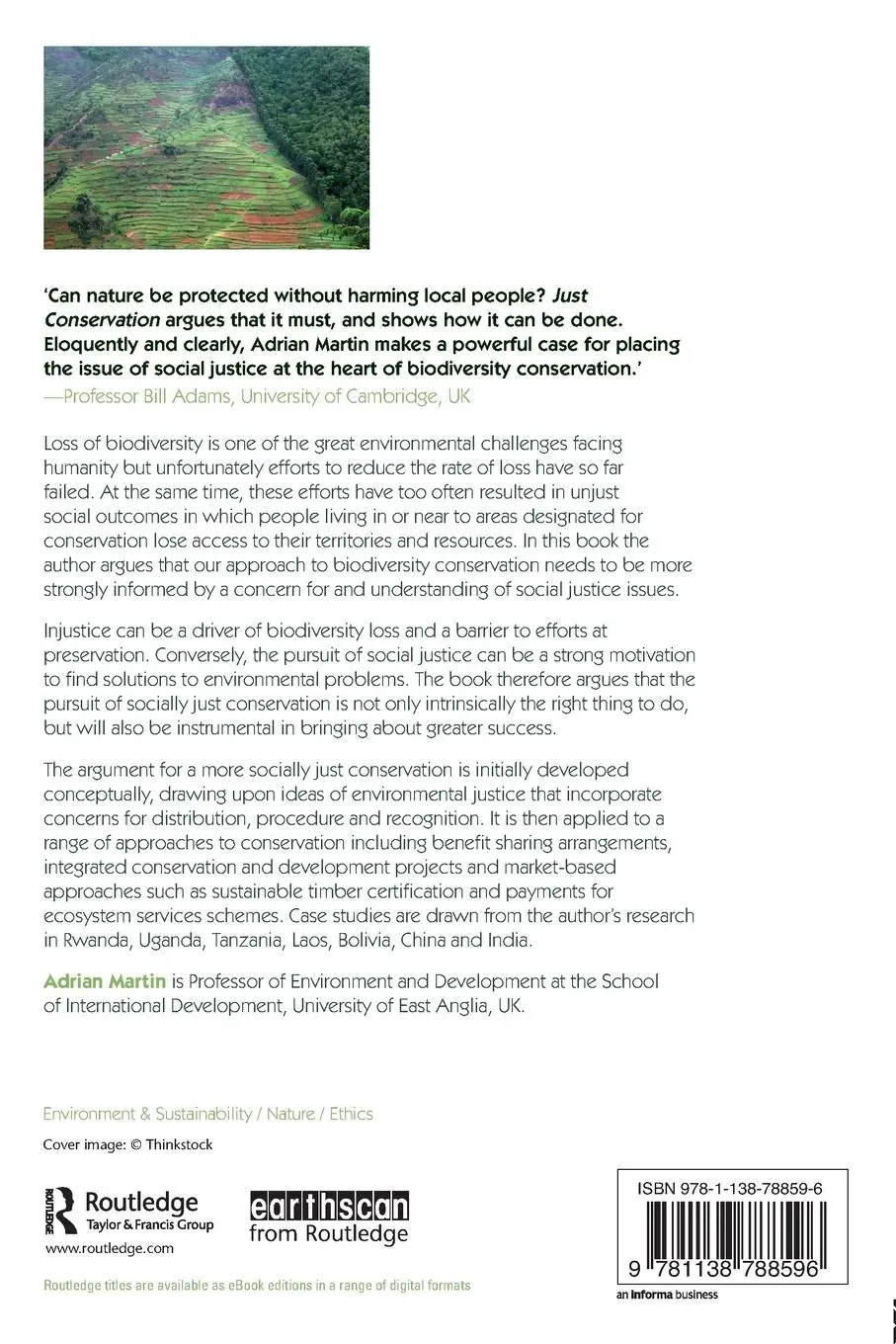 Rückseite: 9781138788596 | Just Conservation | Biodiversity, Wellbeing and Sustainability | Buch