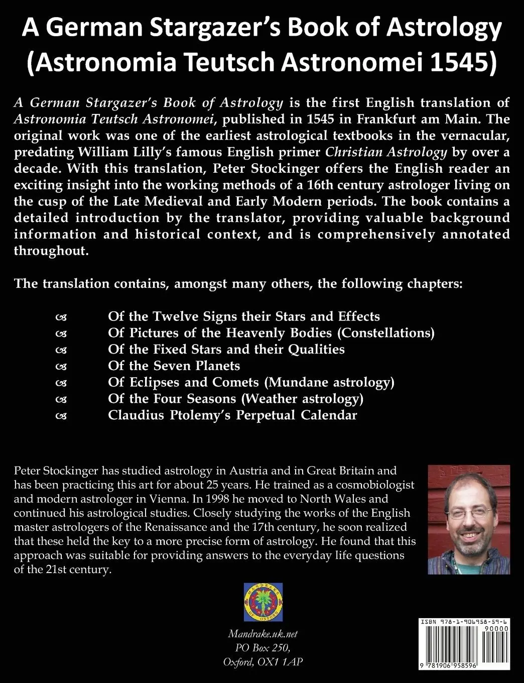 Rückseite: 9781906958596 | A German Stargazer's Book of Astrology ((Astronomia Teutsch...