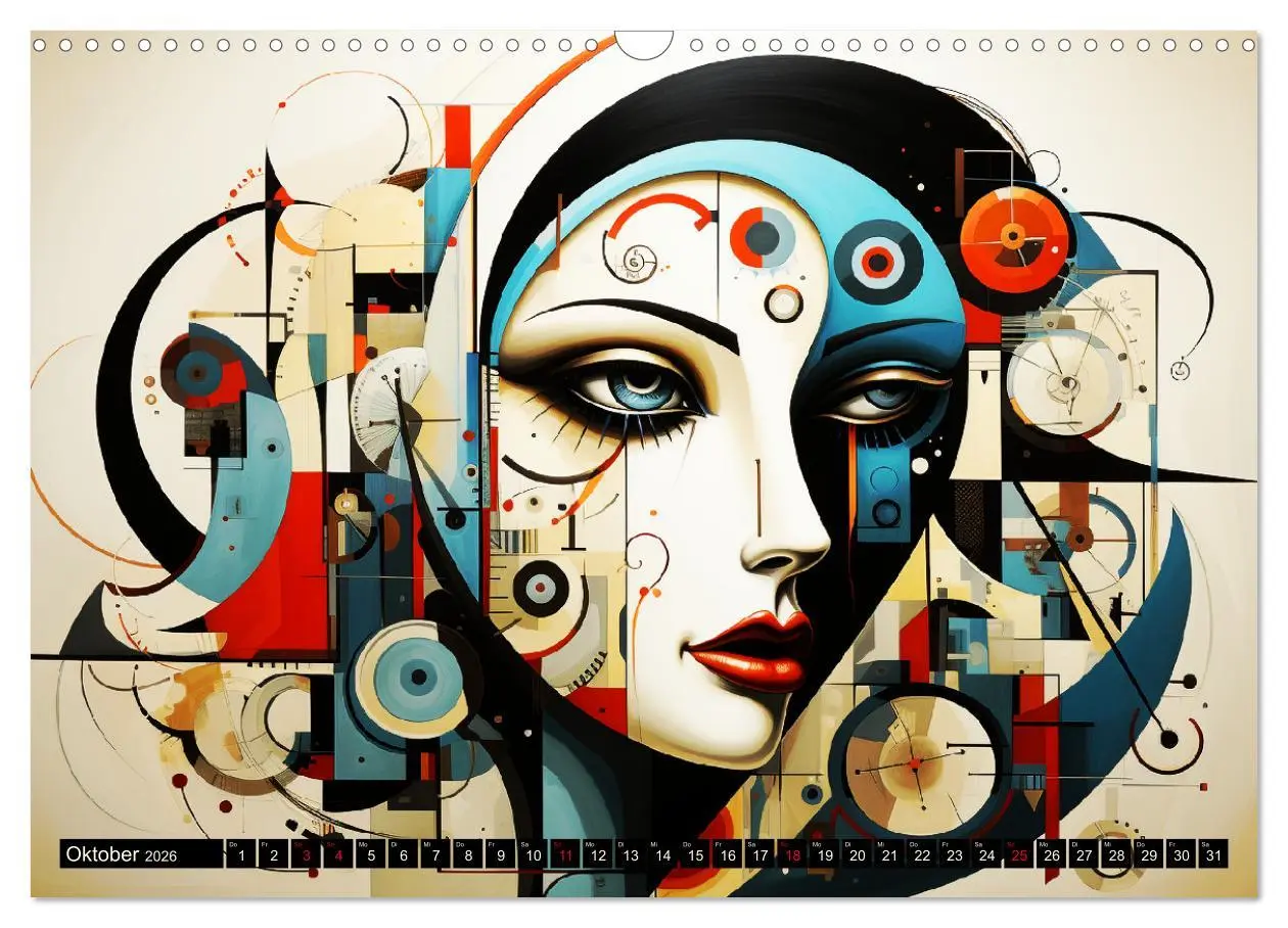 Bild: 9783457508596 | Art Deco. Kubismus und surreal inspirierte Collagen (Wandkalender...