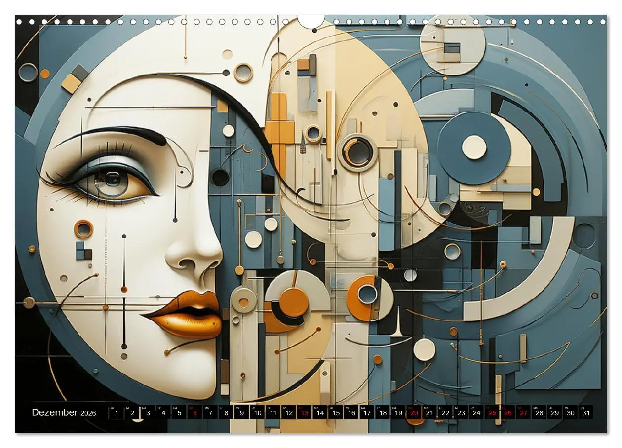 Bild: 9783457508596 | Art Deco. Kubismus und surreal inspirierte Collagen (Wandkalender...