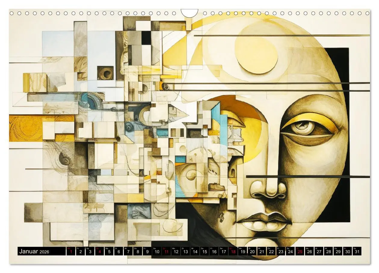 Bild: 9783457508596 | Art Deco. Kubismus und surreal inspirierte Collagen (Wandkalender...