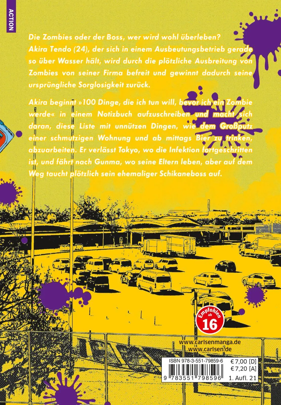 Rückseite: 9783551798596 | Zombie 100 - Bucket List of the Dead 3 | Kotaro Takata (u. a.) | Buch